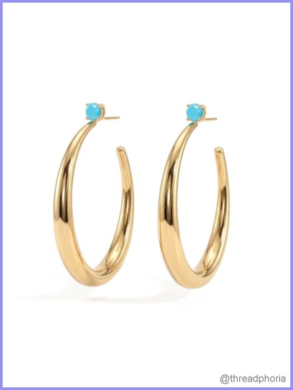 Large Gold Plated Hoop Earrings Women Trendy Open Hoops 925 Sterling Silver